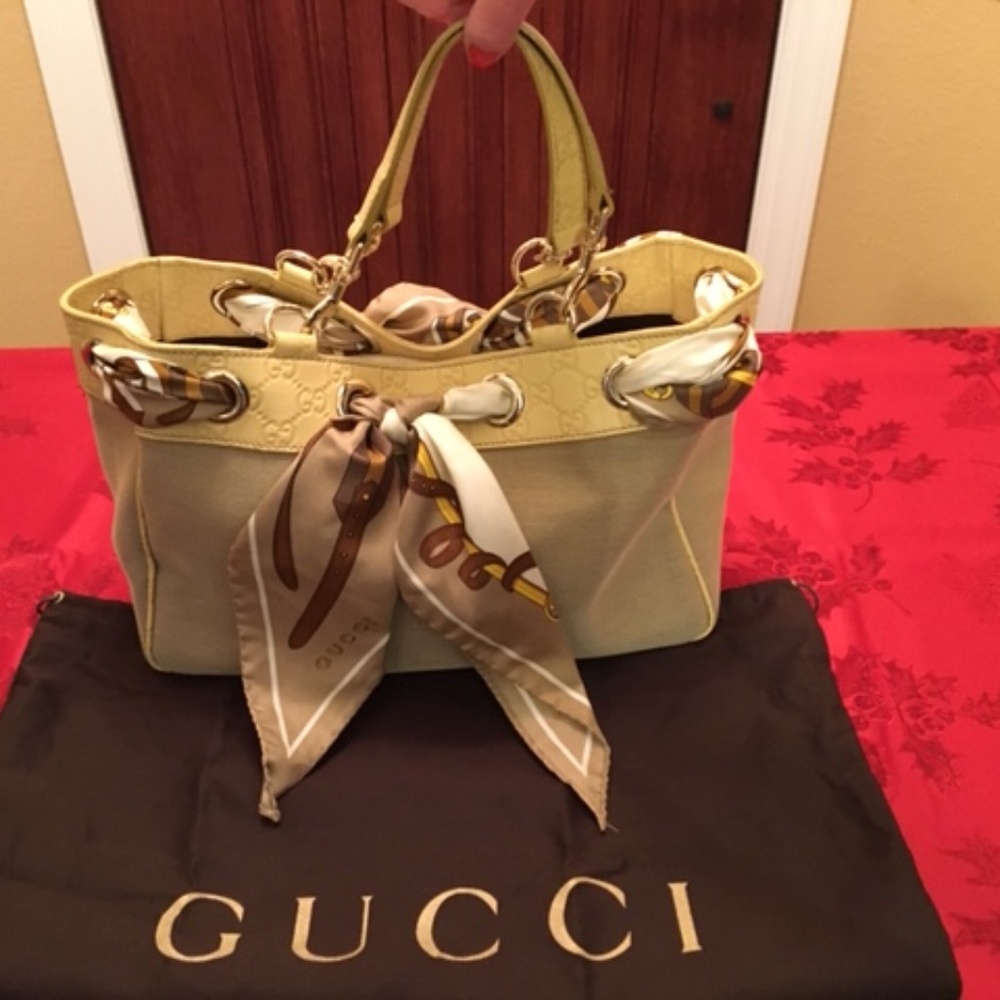 Authentic Gucci Scarf Positano Purse
